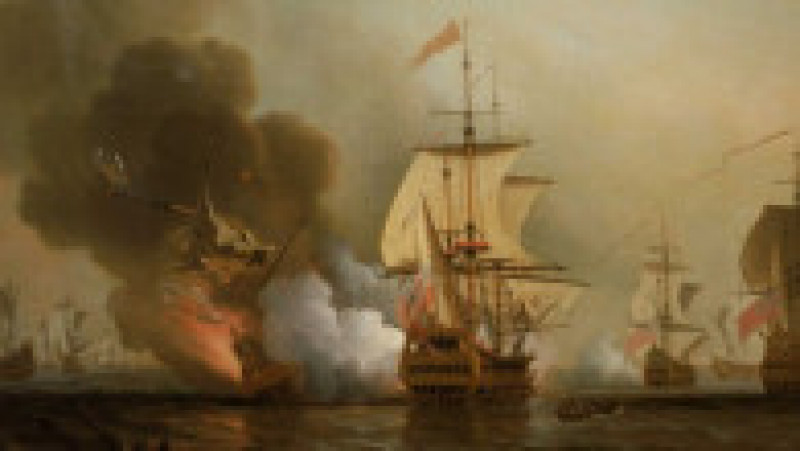 Galionul spaniol San Jose s-a scufundat în timpul unei bătălii din Războiul Succesiunii Spaniole (1701–1714) împotriva unei flote britanice. Captură foto: X | Poza 2 din 9