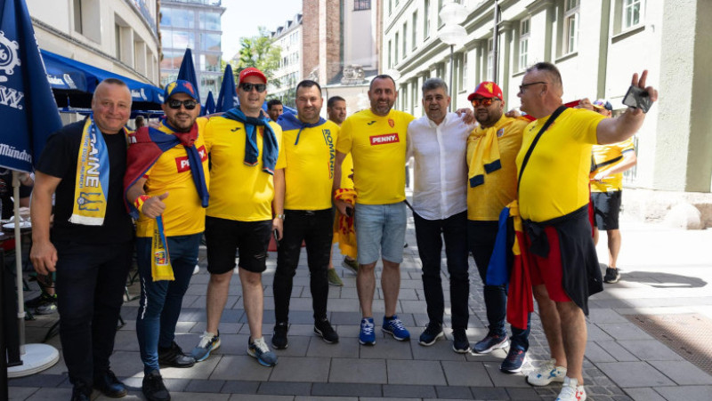 Marcel Ciolacu și suporterii naționalei, la Euro 2024 FOTO: Facebook/ Marcel Ciolacu