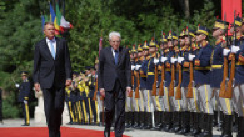 Klaus Iohannis l-a primit pe Sergio Mattarella la Palatul Cotroceni. Foto: Inquam Photos / George Călin | Poza 5 din 6