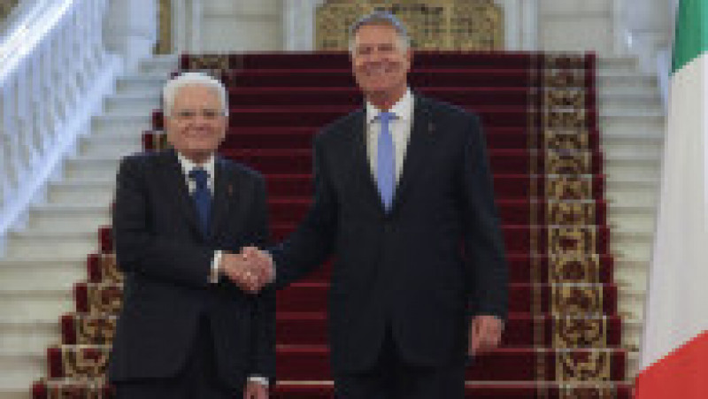 Klaus Iohannis l-a primit pe Sergio Mattarella la Palatul Cotroceni. Foto: Inquam Photos / George Călin | Poza 4 din 6