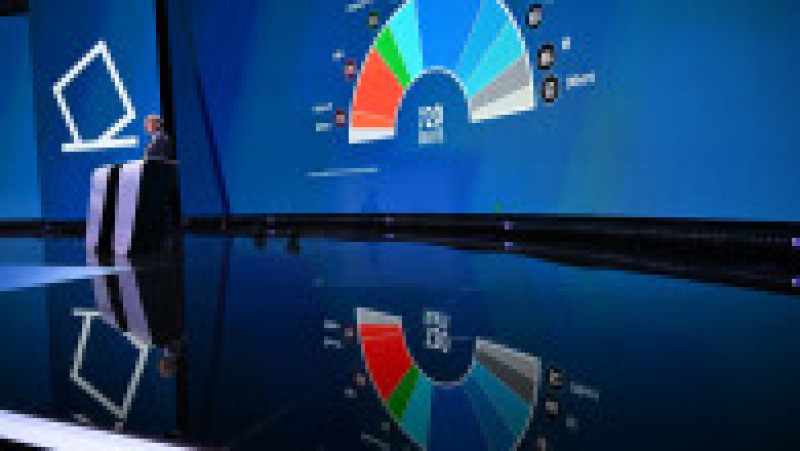 Sediul din Bruxelles al PE a fost complet transformat pentru a găzdui marea noapte a alegerilor europene. FOTO: Profimedia Images | Poza 4 din 6