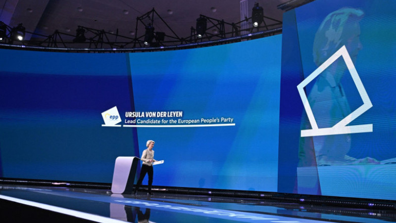 Sediul din Bruxelles al PE a fost complet transformat pentru a găzdui marea noapte a alegerilor europene. FOTO: Profimedia Images