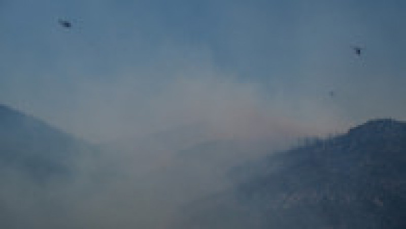 Un incendiu de pădure a izbucnit sâmbătă după-amiază pe Muntele Parnitha, în apropiere de Atena. FOTO: Profimedia Images | Poza 1 din 5