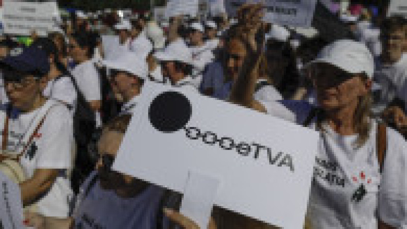 Contabilii și antreprenorii au protestat în stradă față de modificările la legislația fiscală. Foto: INQUAM Photos / Octav Ganea | Poza 7 din 8