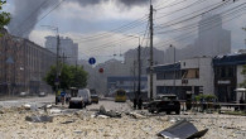 Cel mai mare spital de copii din Kiev a fost lovit luni de o rachetă rusească. FOTO: Profimedia Images | Poza 2 din 23