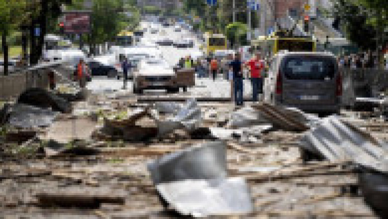 Cel mai mare spital de copii din Kiev a fost lovit luni de o rachetă rusească. FOTO: Profimedia Images | Poza 6 din 23