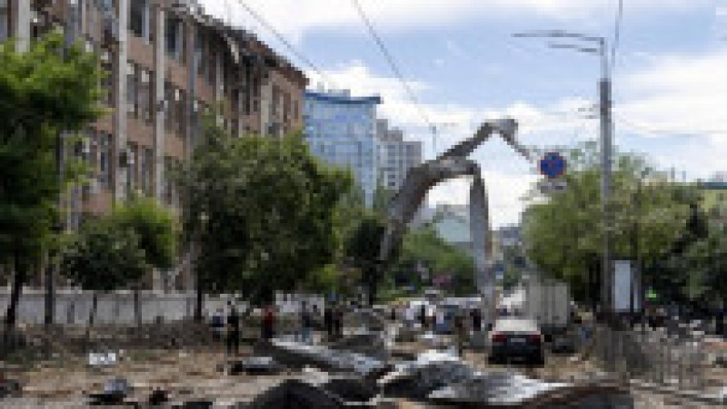 Cel mai mare spital de copii din Kiev a fost lovit luni de o rachetă rusească. FOTO: Profimedia Images | Poza 9 din 23