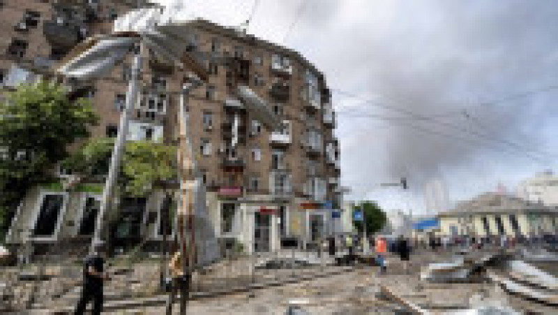 Cel mai mare spital de copii din Kiev a fost lovit luni de o rachetă rusească. FOTO: Profimedia Images | Poza 8 din 23