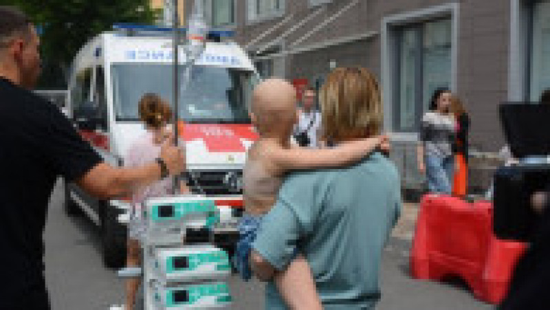 Cel mai mare spital de copii din Kiev a fost lovit luni de o rachetă rusească. FOTO: Profimedia Images | Poza 20 din 23