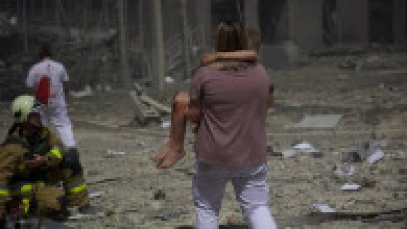 Cel mai mare spital de copii din Kiev a fost lovit luni de o rachetă rusească. FOTO: Profimedia Images | Poza 17 din 23