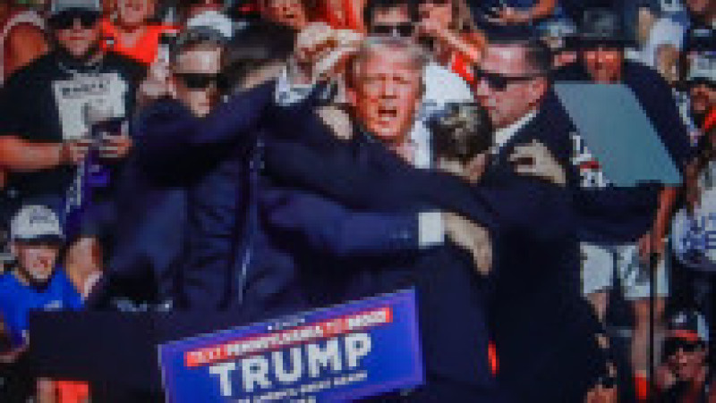 Donald Trump a fost rănit într-o tentativă de asasinat. Foto: Profimedia Images | Poza 4 din 9