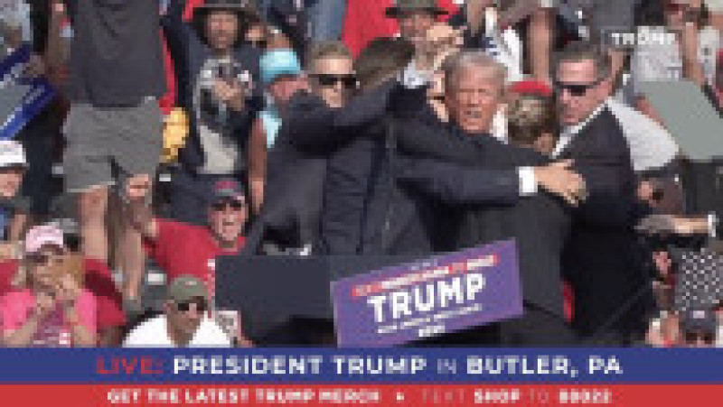 Donald Trump a fost rănit într-o tentativă de asasinat. Foto: Profimedia Images | Poza 8 din 9