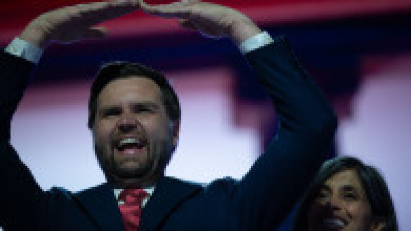 Vance a avut multe momente la ultimul miting electoral în care a arătat că nu este un foarte bun orator Foto: Profimedia Images | Poza 7 din 10