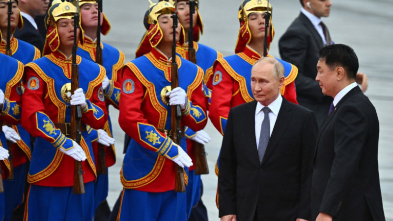 Vladimir Putin în Mongolia. Foto: Profimedia