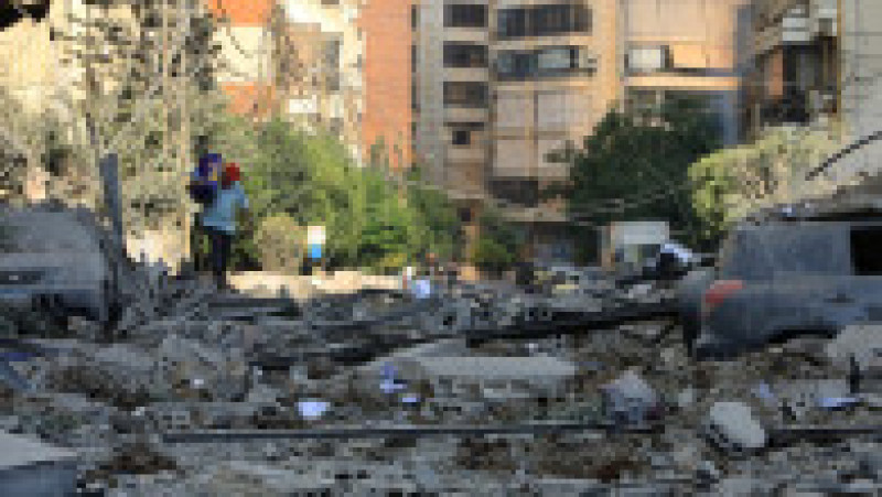 Urmările bombardamentelor israeliene în Beirut. Foto: Profimedia | Poza 6 din 9