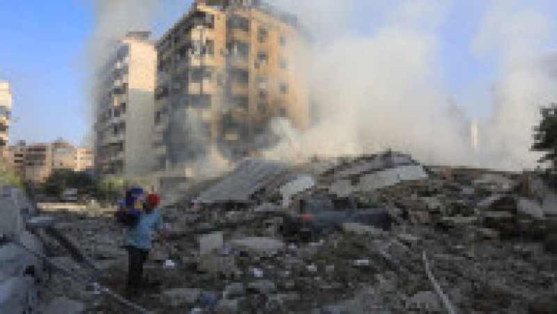 Urmările bombardamentelor israeliene în Beirut. Foto: Profimedia | Poza 7 din 9