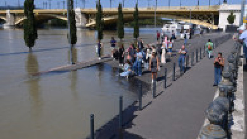 Budapesta se pregătește pentru „revărsarea deceniului” după ce nivelul Dunării se îndreaptă spre cote istorice. Foto: Profimedia | Poza 6 din 9
