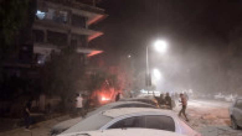 Clădirea era frecventată de înalţi lideri ai Gardienilor Revoluţiei iranieni și de metri ai Hezbollah. Foto: Profimedia | Poza 3 din 5