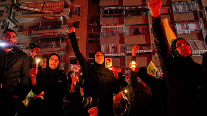 Comemorarea fostului lider Hezbollah, Hassan Nasrallah. Sursa foto: Profimedia Images