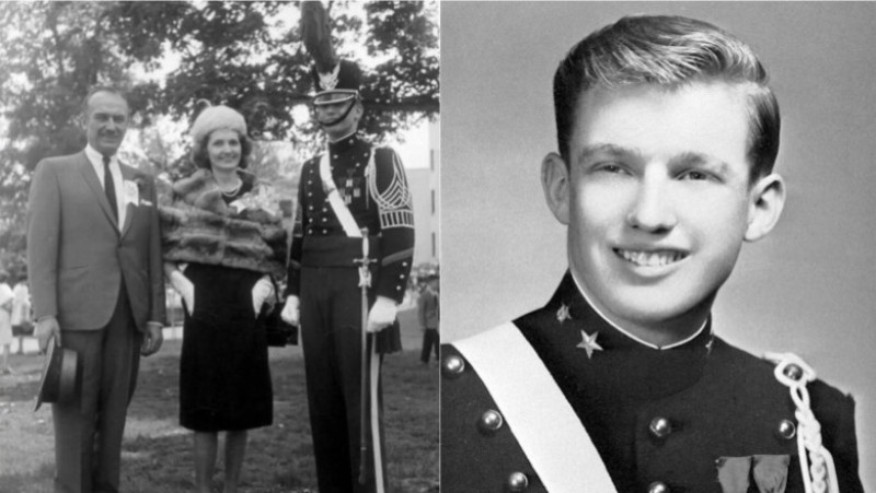 Donald Trump a fost trimis de părinții lui la școala militară. Colaj foto: Profimedia Images