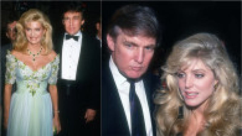 Donald Trump și Ivana Zelnickova (stânga), o atletă și modelă din Cehia, au avut trei copii: Donald Jr., Ivanka și Eric. Au divorțat în 1990. Trump s-a căsătorit apoi cu actrița Marla Maples în 1993, la două luni după nașterea fiicei lor, Tiffany. Ei au divorțat în 1999. Colaj foto: Profimedia Images | Poza 8 din 18