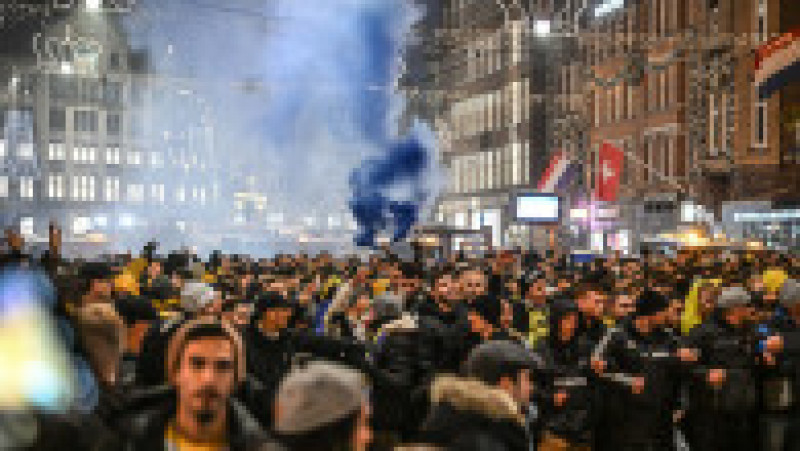 Fani israelieni ai echipei Maccabi Tel Aviv, în Amsterdam Foto: Profimedia | Poza 5 din 5