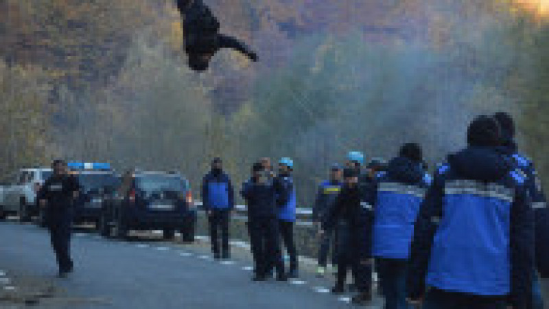 Exercițiul jandarmilor s-a desfășurat la Cheile Sohodolulu, din Gorj. Sursa foto: Facebook/ Inspectoratul de Jandarmi Județean Gorj | Poza 1 din 5