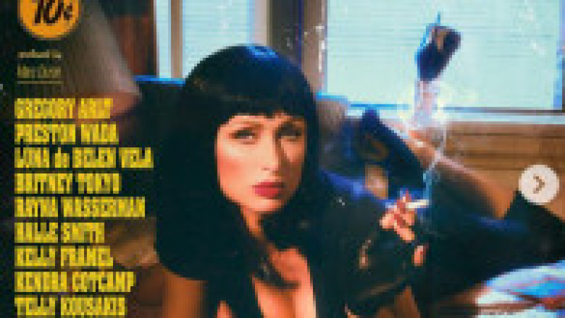 Paris Hilton s-a îmbrăcat în personajul lui Uma Thurman, Mia Wallace, din filmul din 1994 al lui Quentin Tarantino, Pulp Fiction. Foto: Instagram | Poza 6 din 7