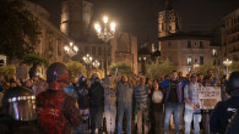Protest în Valencia, în urma inundațiilor Foto: Profimedia | Poza 3 din 4