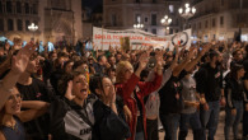 Protest în Valencia, în urma inundațiilor Foto: Profimedia | Poza 2 din 4
