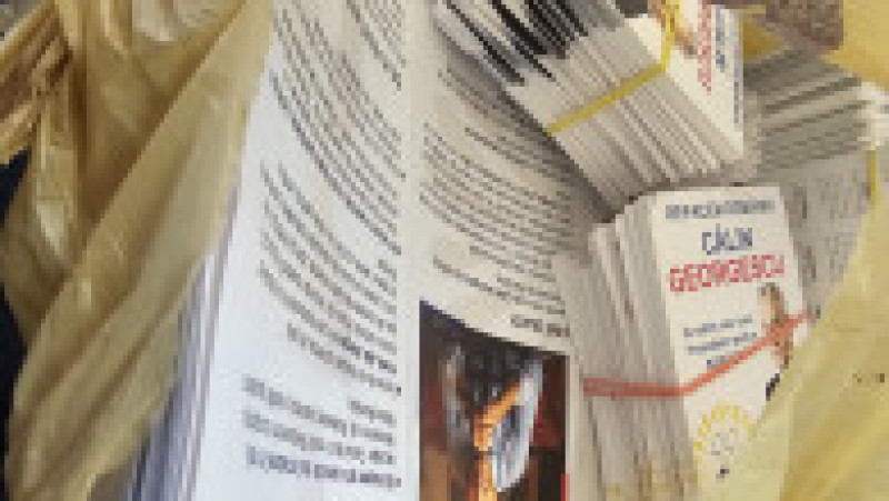 Materiale electorale care conțin însemnele candidatului Călin Georgescu | Poza 2 din 5