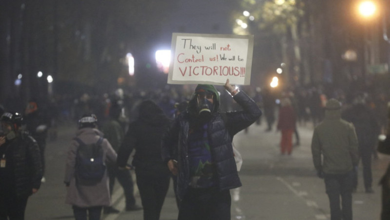 2 decembrie 2024. Protest proeuropean în Georgia: ONU denunță o folosire „disproporționată a forței” împotriva manifestanților. Foto: Profimedia