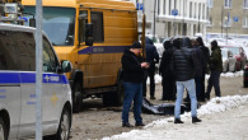 Anchetatorii ruși, la locul asasinării generalului Igor Kirillov Foto: Profimedia | Poza 4 din 5