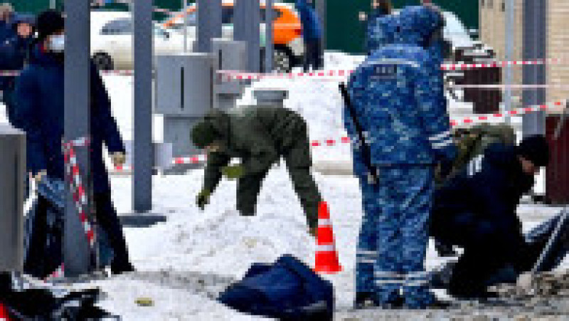 Anchetatorii ruși, la locul asasinării generalului Igor Kirillov Foto: Profimedia | Poza 2 din 5