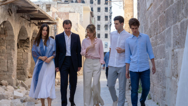 Bashar al-Assad, alaturi de familia sa, in Alep, 2022 Foto: Facebook/ Președinția Siriei