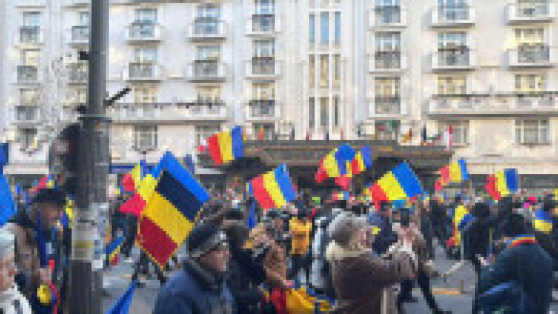 Participanți la protestul AUR. Foto: Digi24 | Poza 5 din 6