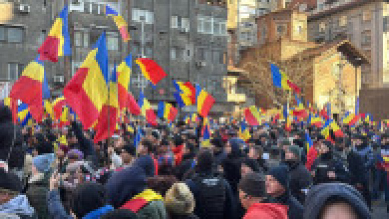 Participanți la protestul AUR. Foto: Digi24 | Poza 4 din 6
