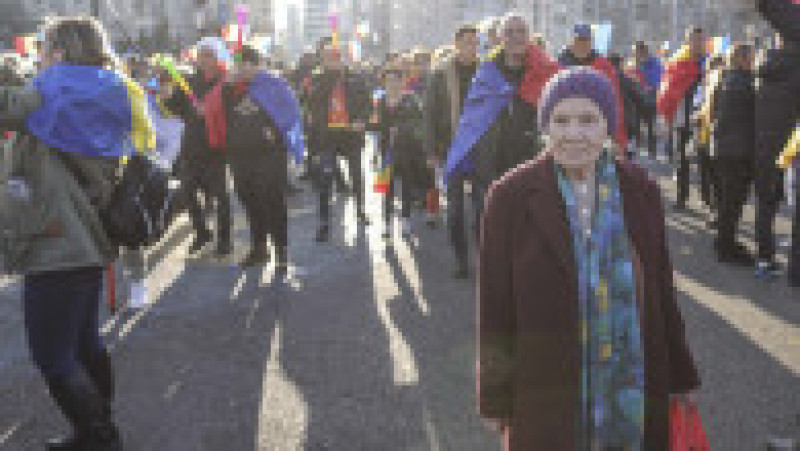 Protest in Piata Victoriei din Bucuresti, 24 ianuarie 2025. Inquam Photos / Sabin Cirstoveanu | Poza 15 din 23
