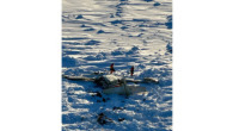 Epava avionului de mici dimensiuni al Berring Air Foto: Profimedia | Poza 3 din 4