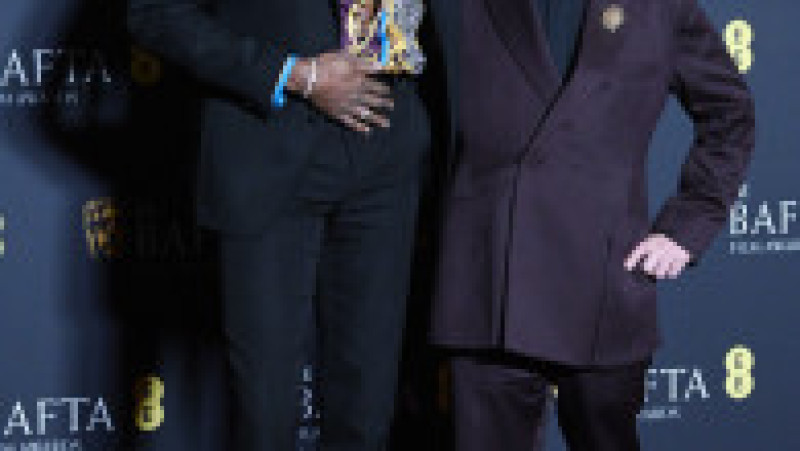 Actorul american Coleman Domingo și actorul britanic Adam Pearson participă la Winners Room la EE BAFTA Film Awards de la Royal Festival Hall din Londra. Foto: Profimedia | Poza 11 din 15
