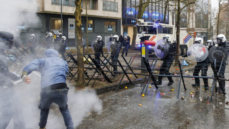 Grevă națională în Belgia. Foto: Profimedia