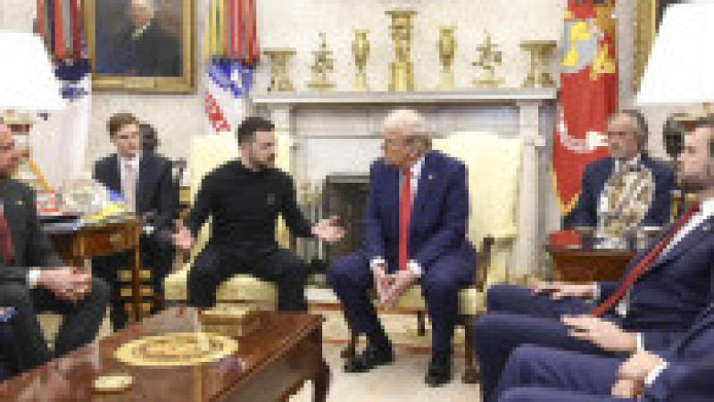 Donald Trump și Volodimir Zelenski, în Biroul Oval, la Casa Albă Foto: Profimedia | Poza 7 din 14