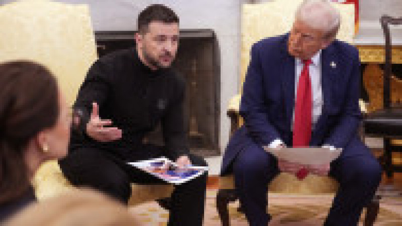 Volodimir Zelenski și Donald Trump, în Biroul OVal de la Casa Albă Foto: Getty Images | Poza 5 din 14