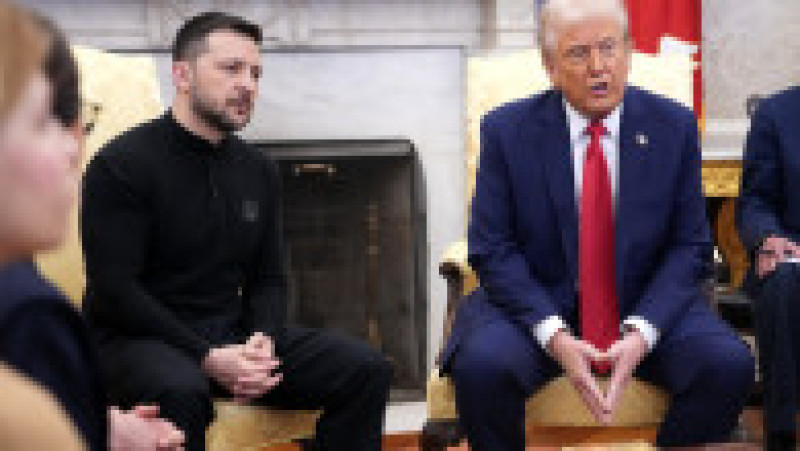 Volodimir Zelenski și Donald Trump, în Biroul OVal de la Casa Albă Foto: Getty Images | Poza 4 din 14
