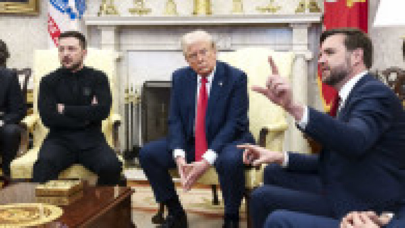 Donald Trump, JD Vance și Volodimir Zelenski, în Biroul Oval Foto: Profimedia | Poza 11 din 14