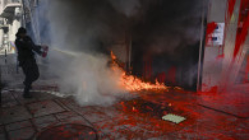 Proteste violente în Bulgaria față de intenția guvernului de a trece la moneda euro Foto: Profimedia | Poza 5 din 8