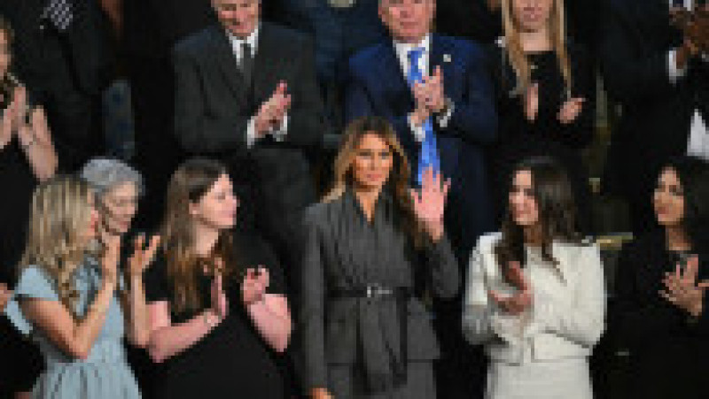 Melania Trump, prezentă la primul discurs al lui Donald Trump din Congres, din al doilea andat. Foto: Profimedia | Poza 8 din 12