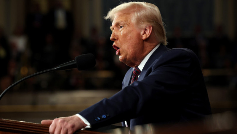Donald Trump, primul discurs în Congres în al doilea mandat. Foto: Profimedia