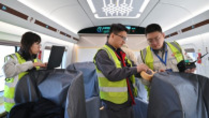 Cel mai rapid tren de mare viteză din lume, CR450, se află în teste la Beijing. Foto: Profimedia | Poza 18 din 18