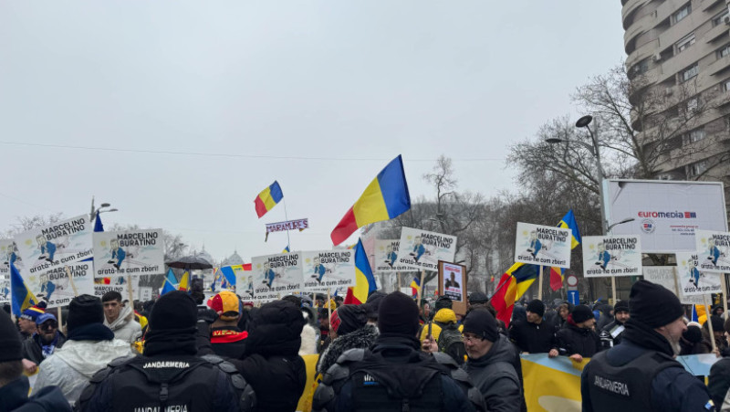 Protestatarii AUR au blocat circulația. Foto: Digi24.ro